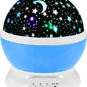 Chocozone Night Light Lamp Projector, Star Light Rotating Projector, Star Projector Lamp with Colors and 360 Degree Moon Star Projection with USB Cable, Lamp for Kids Room